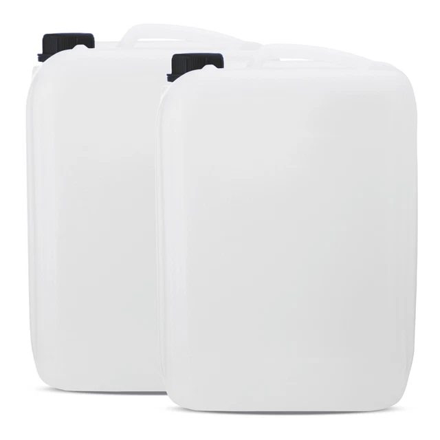 2 X 25L LITRE PLASTIC WATER CONTAINER JERRYCAN JERRICAN CARRIER FOOD