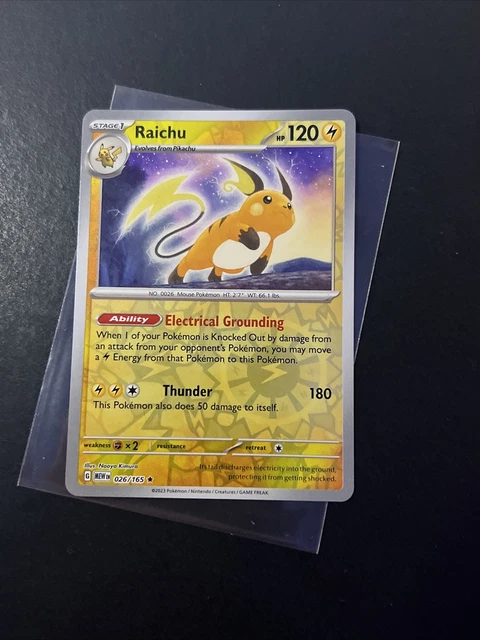 Pokémon TCG Raichu Scarlet & Violet - 151 026/165 Reverse Holo