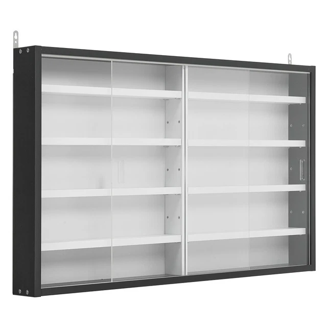 BLACK 100CM MODERN Wall Display Glass Laminated Models