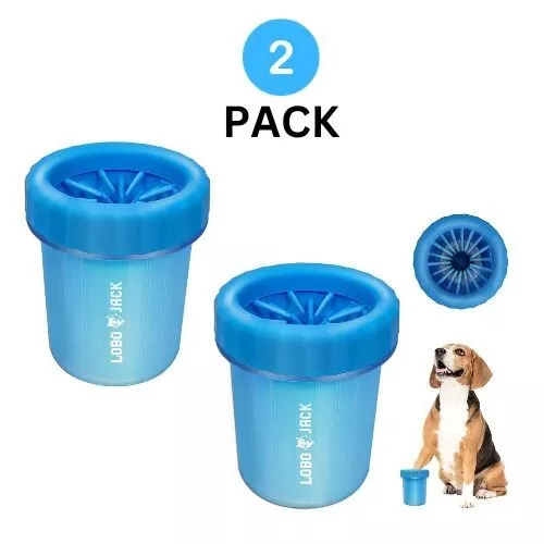 Dog Paw Cleaner - Portable Pet Paw Washer Cup (for Small Breed Dogs) 2 PACK