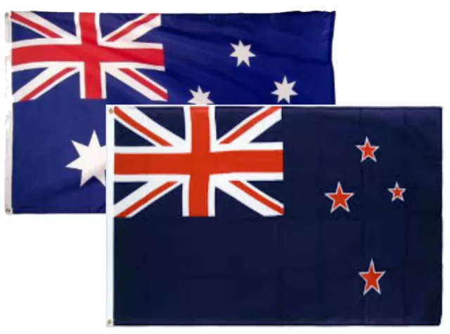 2x3 2'x3' Wholesale Combo Australia Australian & New Zealand 2 Flags Flag