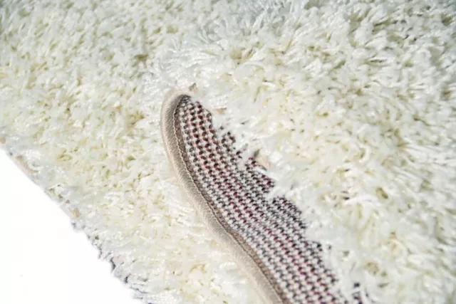 Shaggy carpet tapis à poils profond pile longue tapis de salon carpette uni blan 3