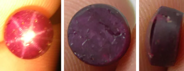 2.60ct  India 100% Natural Untreated Purplish Red Star Ruby Cabochon Gemstone