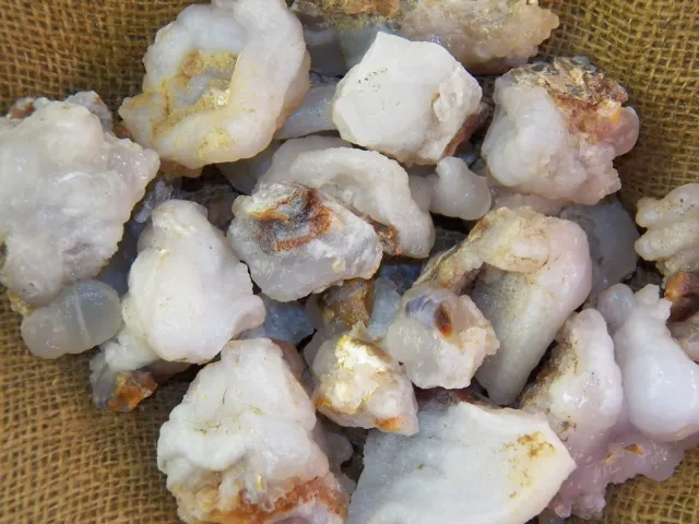 2000 Carat Lots of White Fire Agate Rough - Plus a FREE Faceted Gemstone