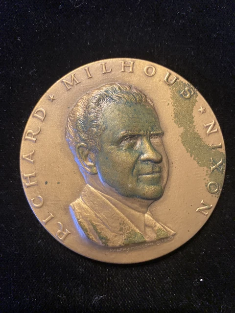 Vintage President Richard Milhouse Nixon Bronze Medal Medallic Art Co Token