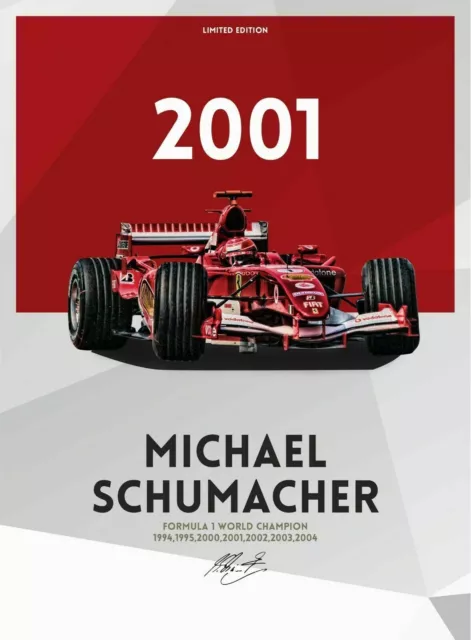 Michael Schumacher Formule 1 Champion Du Monde Ferrari Affiche 45X32Cm