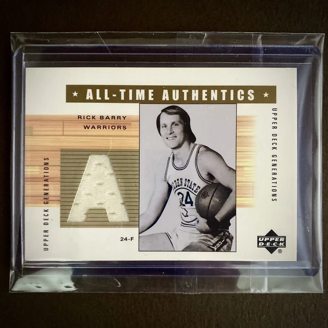 Rick Barry 2002 Upper Deck Generations Game Used Warriors Legends HOF Jersey SP
