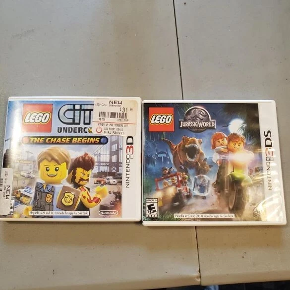 Nintendo 3DS Lego City Undercover and Jurassic World combo