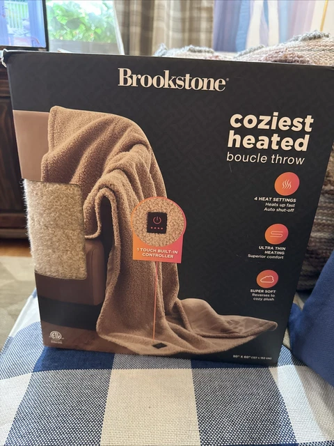 Brookstone Throw Heated Brookstone N-A-P Cozy Plush Heated Blanket
