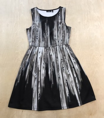 Women's Apt 9 Sleeveless Dress Size M Black/White