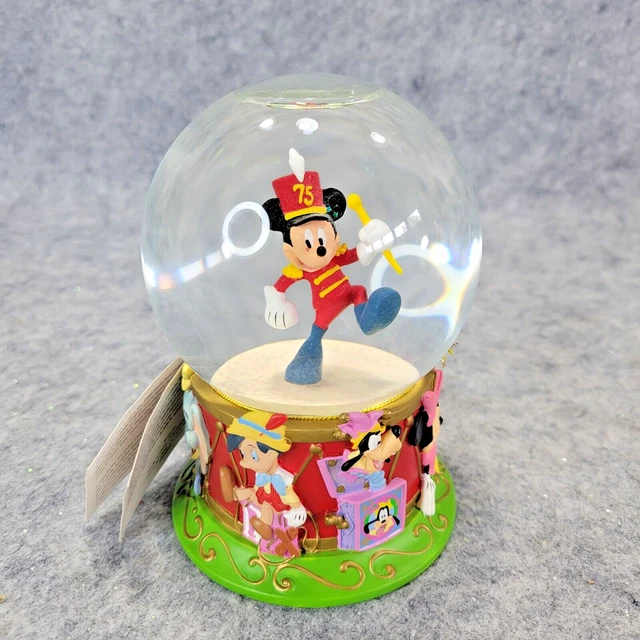 WALT DISNEY MICKEY Mouse 75th Anniversary Marching Band Snow Globe