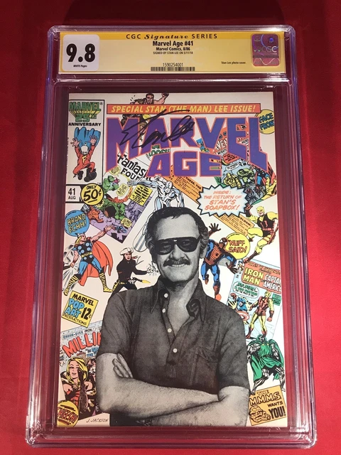 Marvel Age 41 CGC SS 9.8 Stan Lee Photo Cover *WHT PGS *ORIGINAL OWNER *NEW CASE