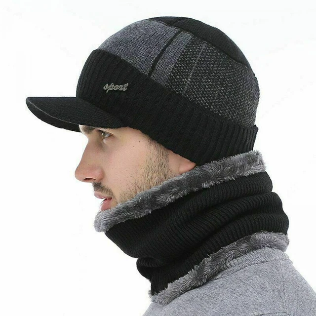 Gorros Gorras De Invierno Para Hombre sombrero El Frio Bufanda De Moda