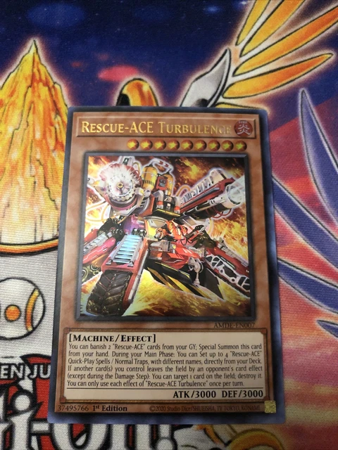 Yugioh Rescue-ACE Turbulence AMDE-EN007 Ultra Rare 1st Edition Near Mint