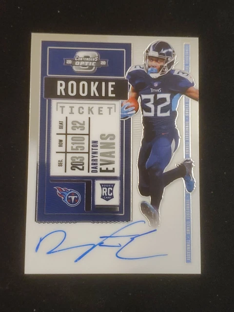 2020 Panini Contenders Optic Rookie Ticket RPS #133 Darrynton Evans Auto