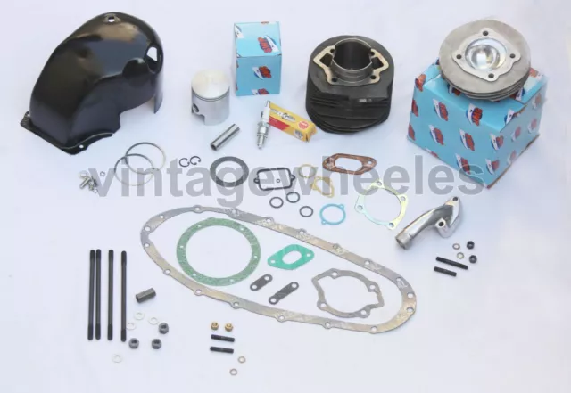 LAMBRETTA - 200cc  SMALL BLOCK (POLISHED PORT) CONVERSION CAST IRON CYLINDER KIT