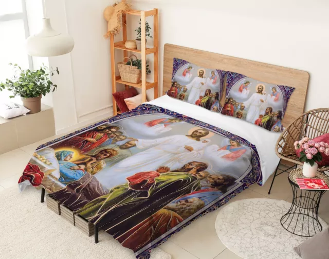 3D Religion Gott C7276 Cama Cojín Manta Edredón Conjunto Amy