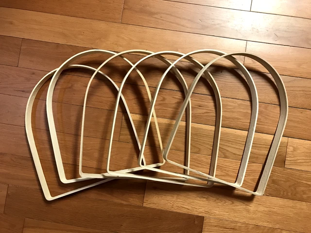 Basket Weaving Supplies Lot of 6 Handles Frames Rattan Natural Oak Baskets 1"