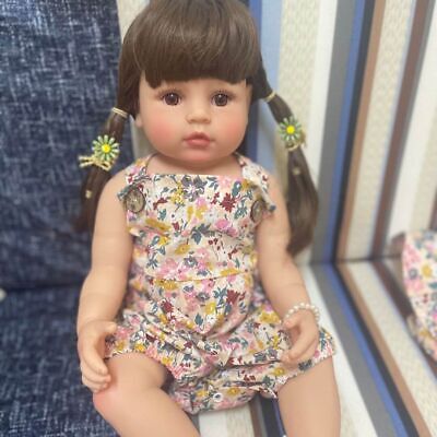 22in Lifelike Reborn Baby Girl Doll Soft Touch Handmade Kids Birthday Gift