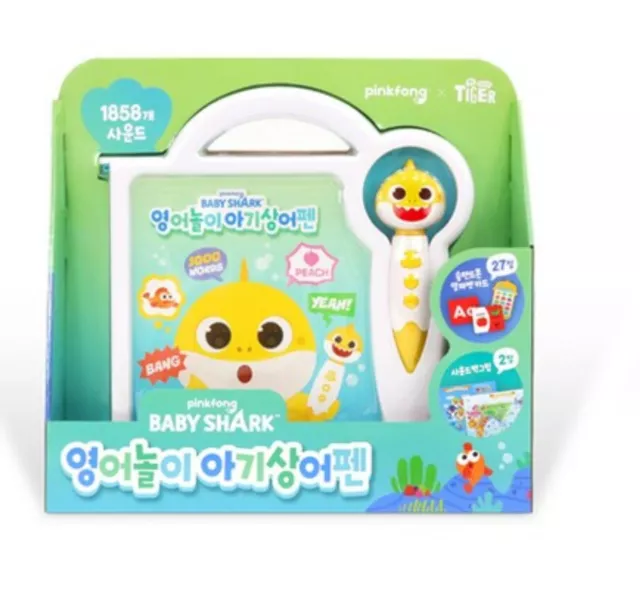 Express] Pinkfong Baby Shark Family English Study Sound Pen Book Card Kids Edu