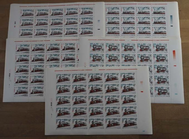 2002 Rumänien; 200 Serien Dampflokomotive, **/MNH, MiNr. 5681/86, ME 1700,-