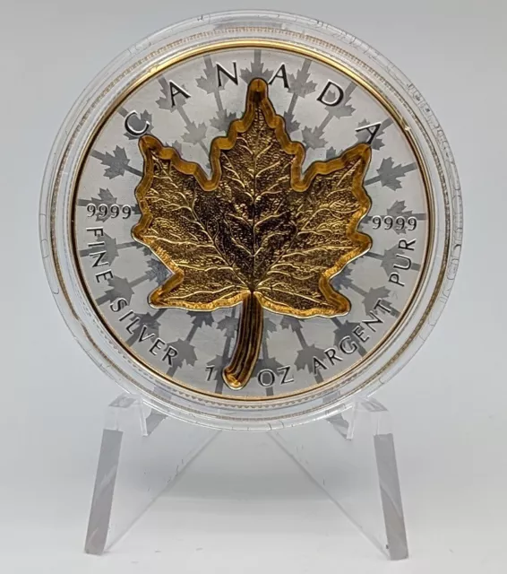 Kanada 2024 Silber 20 Dollar Super Incuse Maple Leaf SML vergoldet 2