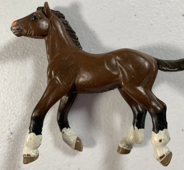 SCHLEICH CLYDESDALE COLT Horse Farm Animals Bird Figure 2015 Toy 13799