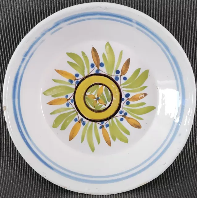 ANCIENNE ASSIETTE CREUSE ART POPULAIRE FIN XIX ème BELLE SONORITÉ