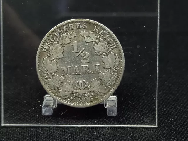 germany 1/2 mark 1906 J argent 2.74 grs allemagne