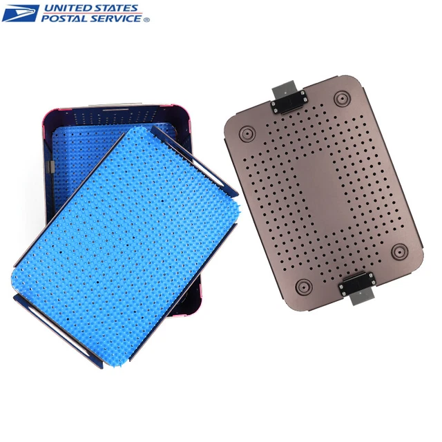 Sterilization Tray Case Disinfection Box For Double Layer 300*200*90mm US