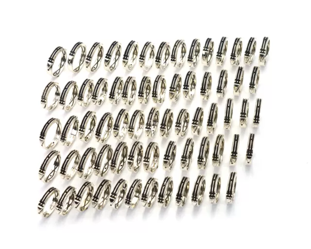 Wholesale 67Pc 925 Solid Sterling Silver Plain Ring Lot S496