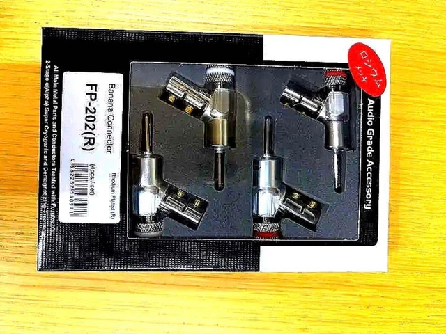 Unused FURUTECH FP-202(R) ADL Rhodium-plated Banana Plug Set of 4pcs from Japan