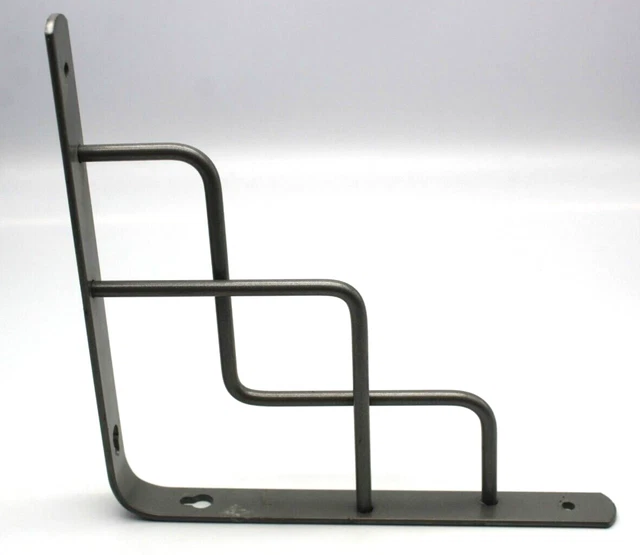 Rubbermaid 8" Metal Book Shelf Angle Bracket Celtic Scroll Silver FG4C7203SILVR