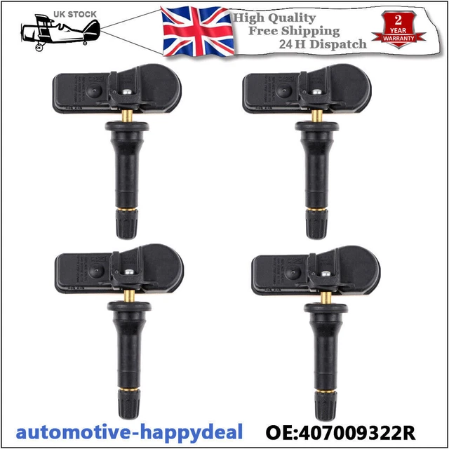 4X TYRE VALVE Pressure Sensor For Renault Clio IV , Captur , Kangoo