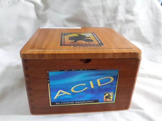 Drew Estate Acid Blondie Cigar Box / Stash Box  Solid Wood