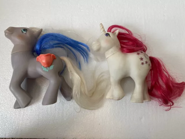My Little Pony G1 Moondancer 1983 & Precious Pocket Sweet Pocket 1990 Needs TLC