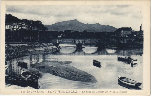 CPA SAINT-JEAN-de-LUZ Le Pont du Chemin de Fer et la Rhune (1142575)