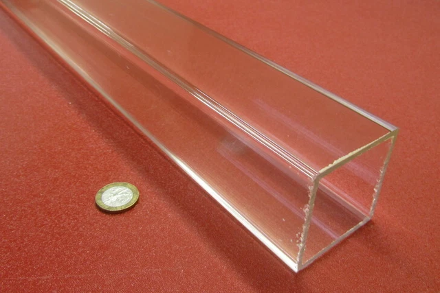 Acrylic Square Tube Clear Extruded 2.25" SQ x .125" Wall x 72" Length