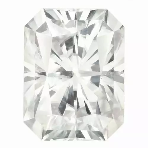 1 Radiant Octogone Moissanite Blanc Brillant 9x7mm Diamètre 2.70 Carats Perdre