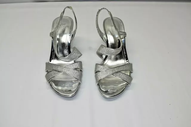 Simply Styled Women's Brooke Slingback Dress Sandal - Silver - Size 7M