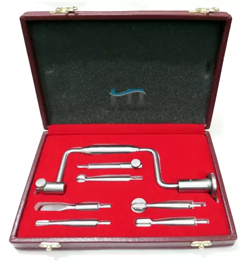 Hudson Brace Orthopedic Hand Drill Instruments Surgical Kit With Box