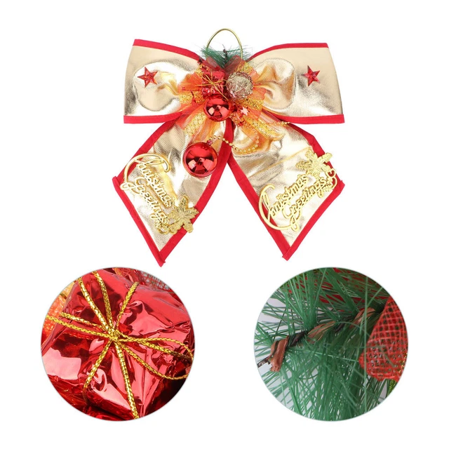 1Pc Weihnachten Bowknot Dekor Urlaub Baum Bogen Weihnachten Kranz Bogen