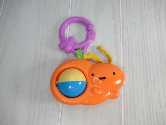 Fisher Price Rainforest baby activity gym hanging orange blue snail bug rattle