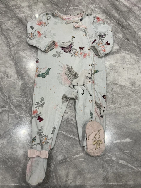 Ted baker babygrow Sleep suit 6-9 months Unicorns