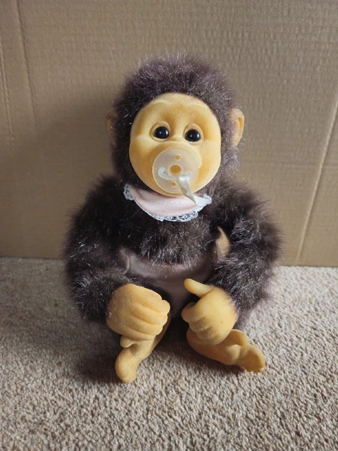 VINTAGE HOSUNG LITTLE Monkey Lost Soft Toy Plush With Dummy £24.99