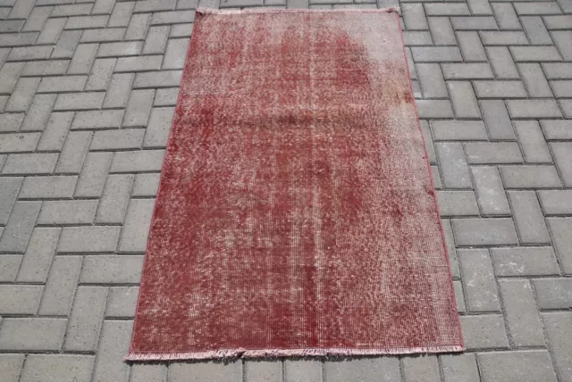 3x4.7 ft Small Rug, Turkish Rug, Kitchen Rug, Vintage Rug, Bedroom Rug, Art Rug