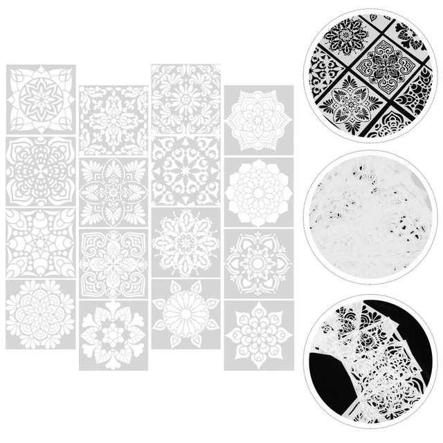 16pcs pochoirs de peinture délicat