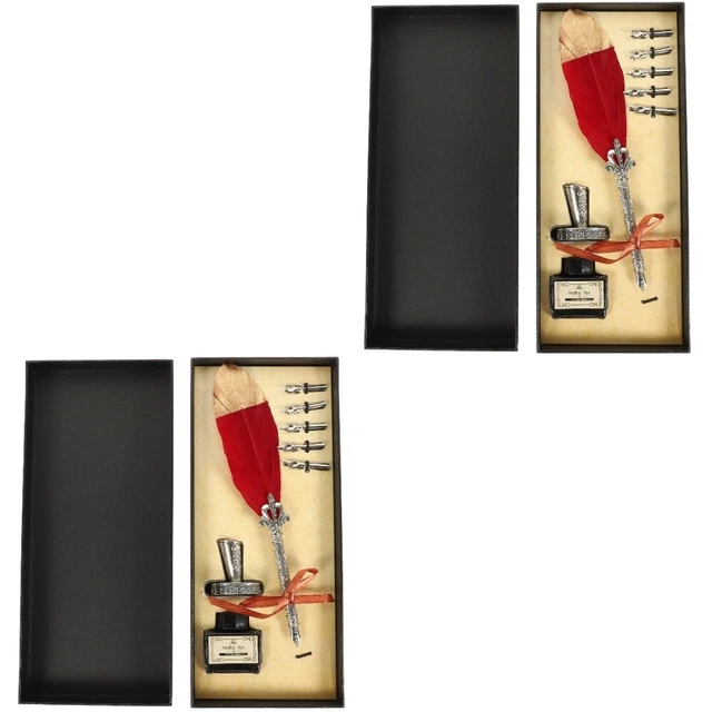2 Sets Kalligraphie-Feder-Stift-Set Studentenbriefpapier Geschenk Geschenkset