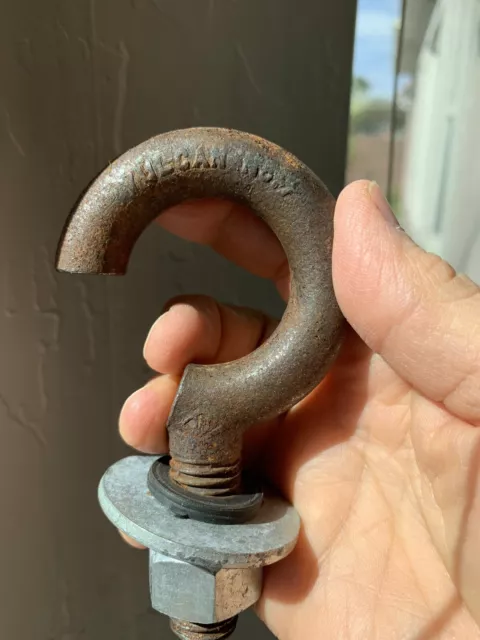 4” C Bolt Iron Vulcan Forged in US Hardware Repurpose Nautical 070P 7389 3