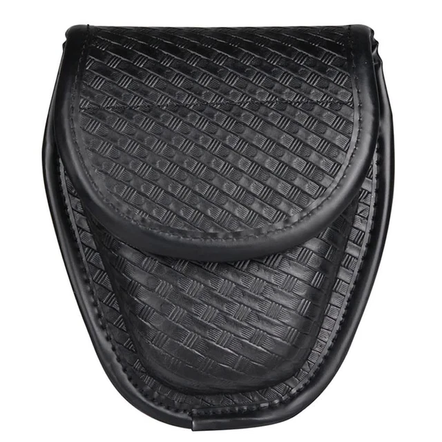 Hidden Snap Basketweave Handcuff Case, Molded Double Cuff Case (Ba...
